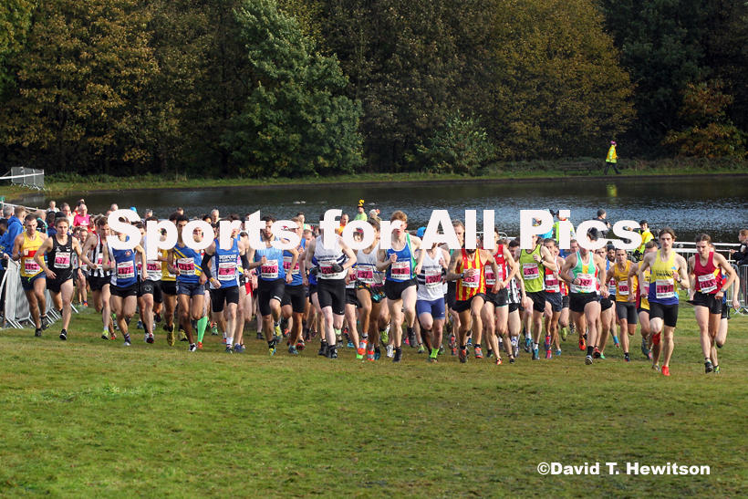 Senior men, National Cross Country Relay Champs., Berry Hill Park, Mansfield.  Photo: David T. Hewitson/Sports for All Pics